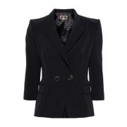 Elisabetta Franchi Svarta Jackor - Giacca Black, Dam