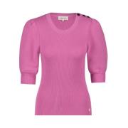 FABIENNE CHAPOT Lillian Ballongärm Pullover Pink, Dam