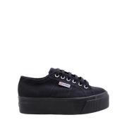 Superga Sarta textilsneakers för kinnor Black, Dam