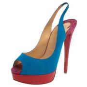 Christian Louboutin Pre-owned Pre-owned Tyg klackskor Blue, Dam