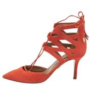 Aquazzura Pre-owned Pre-owned Mocka klackskor Orange, Dam