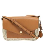 Michael Kors Pre-owned Pre-owned Belagd canvas axelremsvskor Beige, Da...