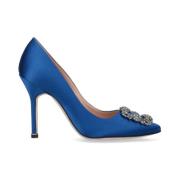 Manolo Blahnik Hangisi Pumpar Blue, Dam