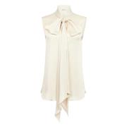 Nina Ricci Champagne Ärmlös Top Beige, Dam