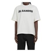 Jil Sander Cosmic Latte Logo T-Shirt White, Herr