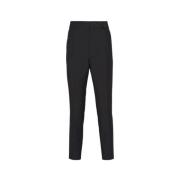 Prada Svarta Mohair Ull Skinny Byxor Black, Herr