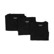 Jil Sander Svart T-Shirt 3-Pack Black, Herr