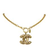 Chanel Vintage Pre-owned Guld halsband Yellow, Dam