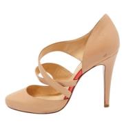 Christian Louboutin Pre-owned Pre-owned Laeder klackskor Beige, Dam