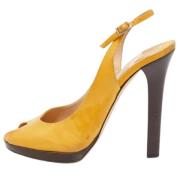 Jimmy Choo Pre-owned Pre-owned Laeder klackskor Yellow, Dam