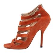 Jimmy Choo Pre-owned Pre-owned Mocka sandaler Orange, Dam