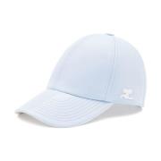 Courrèges Blå Logo Patch Cap Blue, Herr