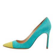 Manolo Blahnik Pre-owned Pre-owned Mocka klackskor Blue, Dam