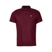 Barbour Klassisk Tartan Piquet Polo Red, Herr