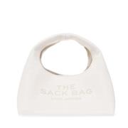 Marc Jacobs Vit Mini Sack Väska med Logo White, Dam