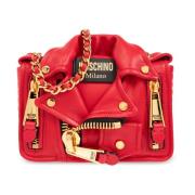 Moschino Läder axelväska Red, Dam