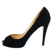 Christian Louboutin Pre-owned Pre-owned Sammet klackskor Black, Dam