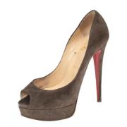 Christian Louboutin Pre-owned Pre-owned Mocka klackskor Gray, Dam