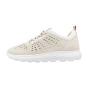 Geox Stiliga Avslappnade Sneakers för Kvinnor Beige, Dam