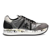 Premiata Stiliga Damsneakers med Unika Mönster Gray, Dam