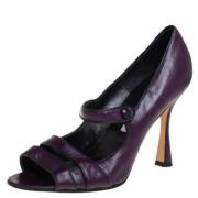 Manolo Blahnik Pre-owned Pre-owned Laeder klackskor Purple, Dam