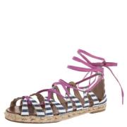 Christian Louboutin Pre-owned Pre-owned Tyg sandaler Multicolor, Dam