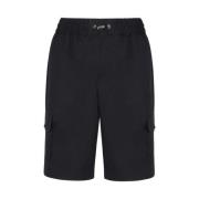 Philipp Plein Svarta Shorts med Bomull och Elastan Black, Herr