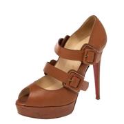 Christian Louboutin Pre-owned Pre-owned Laeder klackskor Brown, Dam