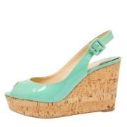 Christian Louboutin Pre-owned Pre-owned Laeder sandaler Green, Dam