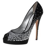 Casadei Pre-owned Pre-owned Satin klackskor Black, Dam