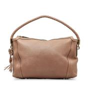 Gucci Vintage Pre-owned Laeder axelremsvskor Beige, Dam