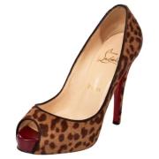 Christian Louboutin Pre-owned Pre-owned Tyg klackskor Brown, Dam