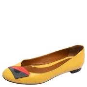 Fendi Vintage Pre-owned Laeder lgskor Yellow, Dam