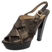 Jimmy Choo Pre-owned Pre-owned Tyg sandaler Black, Dam