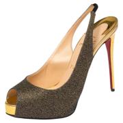 Christian Louboutin Pre-owned Pre-owned Tyg klackskor Brown, Dam