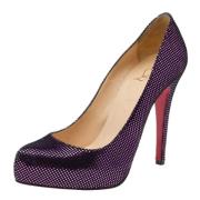 Christian Louboutin Pre-owned Pre-owned Mocka klackskor Purple, Dam