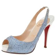 Christian Louboutin Pre-owned Pre-owned Tyg sandaler White, Dam