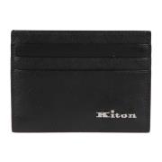 Kiton Svart Kreditkortshållare Black, Herr