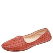 Bottega Veneta Vintage Pre-owned Laeder lgskor Orange, Dam