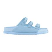 Birkenstock Blåa Mocka- och Gummisandaler för Män Blue, Herr