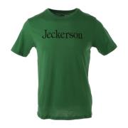 Jeckerson Grön Tryckt Slim Fit T-shirt Green, Herr