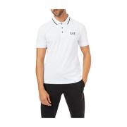 Emporio Armani EA7 Vit Kortärmad Polo Tröja White, Herr