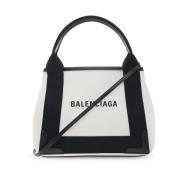 Balenciaga Marinblå Cabas XS axelväska White, Dam