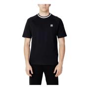 Fila Svart kortärmad rund hals T-shirt Black, Herr