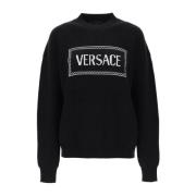 Versace Logo Ulltröja Black, Dam