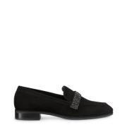 Stuart Weitzman Loafer med Kristalldekoration Black, Dam