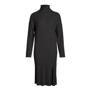 Vila Svart Turtleneck Klänning Black, Dam