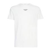 Calvin Klein Jeans Vit enfärgad T-shirt för män White, Herr