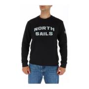 North Sails Svart långärmad sweatshirt Black, Herr