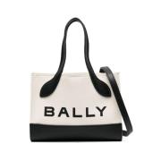 Bally Väska med färgblock design och logotryck Beige, Dam